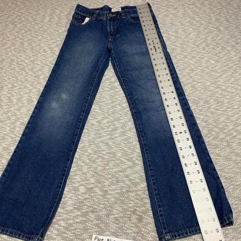 Place Blue Bootcut Jeans kids Size 12 distressed bottom. SKU-B192#bootcut